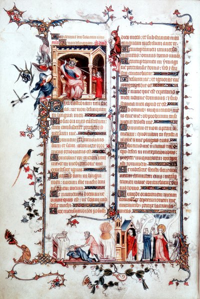 Página do Breviário de Belleville 1323-1326 de Jean Pucelle