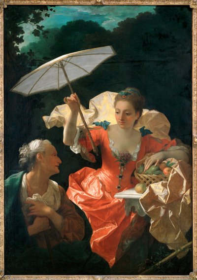 Vertumna e Pomona (pintura sobre tela) de Jean Ranc