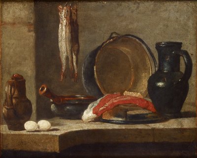 Still Life of Kitchen Utensils, c1733-1734 de Jean Baptiste Simeon Chardin