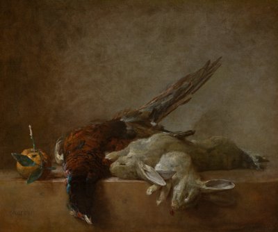 Natureza morta com jogo de Jean Baptiste Simeon Chardin