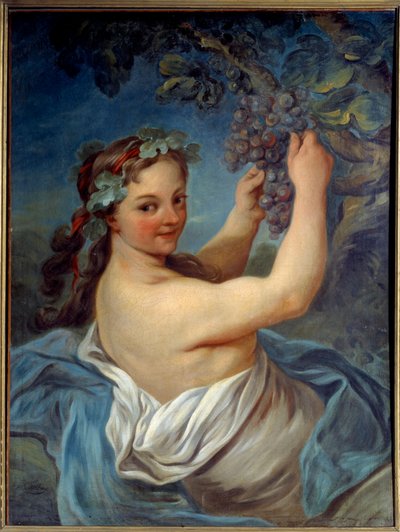 Pintura Bacchante de Jean Simon Berthelemy (1743-1811) Laon do século XIX, Musee des Beaux Arts de Jean Simon Berthelemy