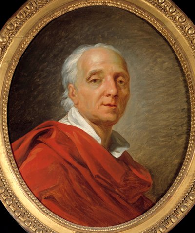 Siecle des Lumieres: "Retrato de Denis Diderot (1713-1784), escritor e filósofo" Pintura de Jean Simon Berthelemy (1743-1811) 1784 Dim. 0,55 x 0,46 m. Paris, Musee Carnavalet de Jean Simon Berthelemy