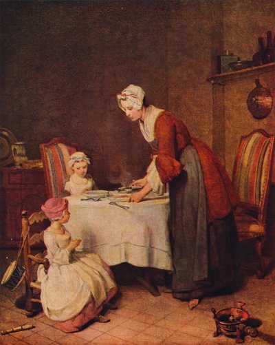 Título em francês Grace ou The Blessing, c1740. de Jean Baptiste Simeon Chardin