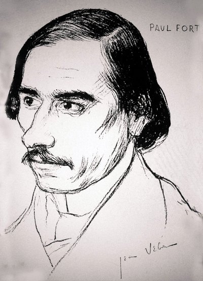 Paul Fort , c.1900 (desenho) de Jean Veber