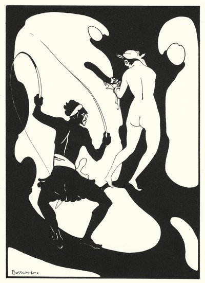 Os livros de amor de Ovídio: Um dorso coberto de ervas daninhas (litografia a cores) de Jean de Bosschere