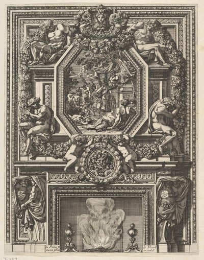 Chaminé com Bacanal sobre o Mantle de 