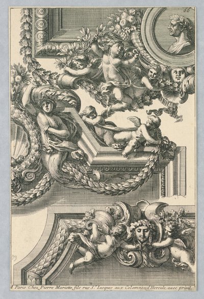 Design para molduras pintadas, de "Bordures de Tableau" de Jean le Pautre