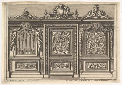 Design para um Ecrã Coral com duas variantes, de: Clôtures de chapelles, século XVII. de Jean le Pautre