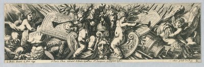 Frisos: Troféus de Armas e Putti de Jean le Pautre
