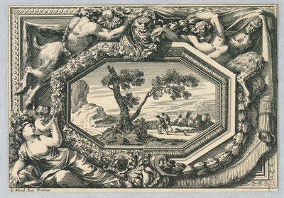 Painel de "Ornamentos do painel" de Jean le Pautre