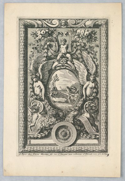 Folha do conjunto "Peaneaux Ornaments for... Paneling" de Jean le Pautre