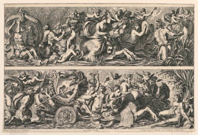 Dois frisos, de "Fiezes Foliage and Other Ornaments" de Jean le Pautre