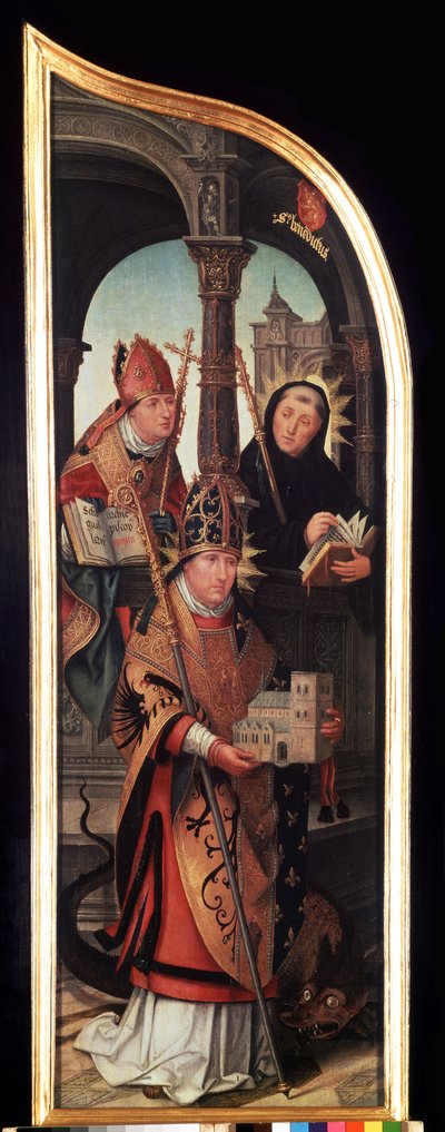 Painel esquerdo do tríptico da Anunciação (A Anunciação). Pintura sobre madeira de Jean Bellegambe, o Velho (1470-1534) Dim. 103 x 33 cm São Petersburgo, Museu Hermitage de Jean the Elder Bellegambe