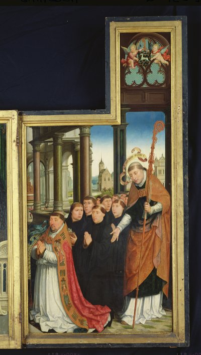 Polyptych da Glorificação da Santíssima Trindade, painel representando monges, 1509-15 de Jean the Elder Bellegambe