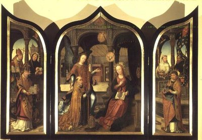 A Anunciação (óleo sobre tela transferido do painel) de Jean the Elder Bellegambe