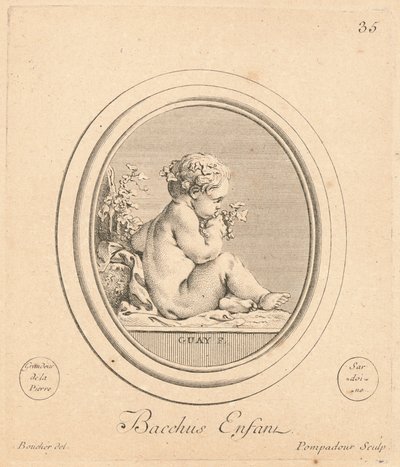 Baco criança de Jeanne Antoinette Poisson, marquise de Pompadour after François Boucher after Jacques Guay