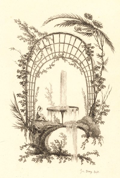 Fonte sob pérgola de Jeanne Deny