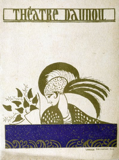 Programa do teatro Daunou em Paris de Jeanne Lanvin