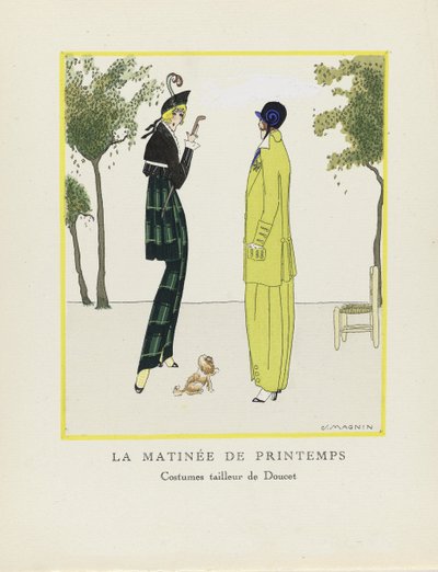 Manhã de primavera, pub. 1914 (estêncil) de Jeanne Magnin