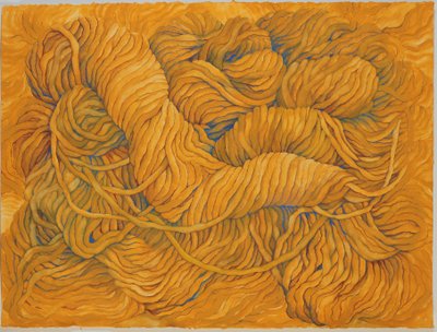 Amarelo ocre de lã, 2013 (Guache sobre papel) de Jeanne Maze