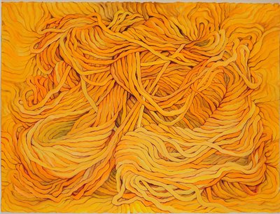 Amarelo lã, 2013 (guache sobre papel) de Jeanne Maze