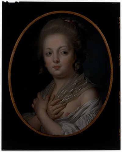 Uma jovem mulher na sua casa de banho de Jeanne Philiberte Ledoux