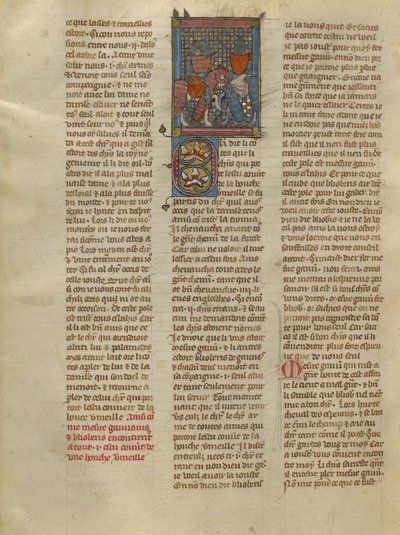 Gauvain e Blioberis encontram um cavaleiro com um escudo vermelho de Jeanne de Montbaston
