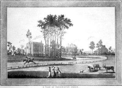 Uma visão de Paddington Green, 1782-3 (aquatint) de Jefferyes Hammett O