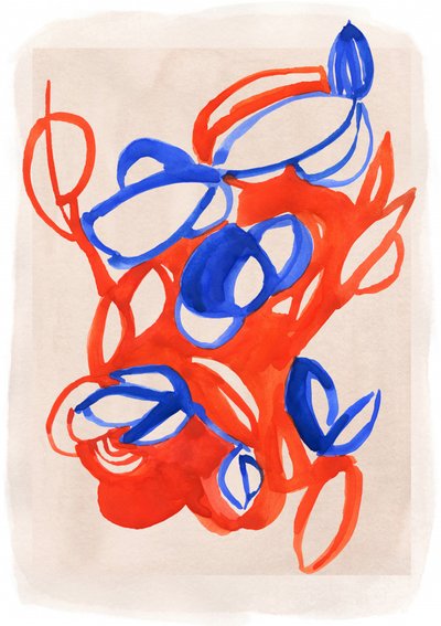 Flora abstrata vibrante de Jenja Braun