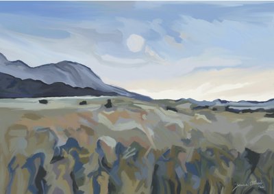 Paisagem montanhosa abstrata de Jenna Alheit