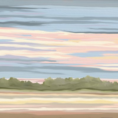 Brilho do Horizonte em Tons Pastel de Jenna Alheit
