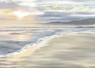 Amanhecer sereno à beira-mar de Jenna Alheit