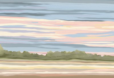 Horizonte Sereno em Tons Pastel de Jenna Alheit