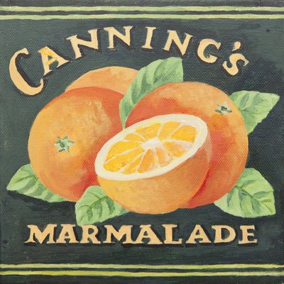 Rótulo de lata de marmelada Cannings (acrílico) de Jennifer Abbott