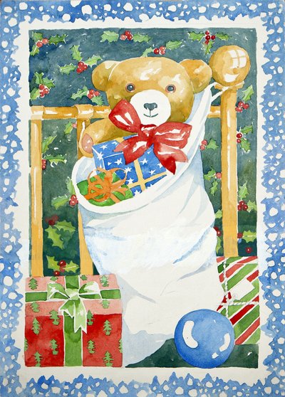 Meia de Natal, 2011 (aguarela) de Jennifer Abbott