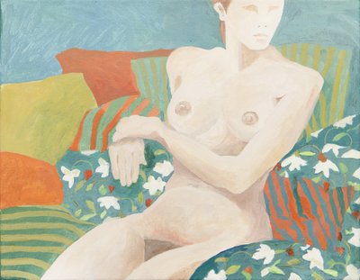 Nu sentado (acrílico) de Jennifer Abbott