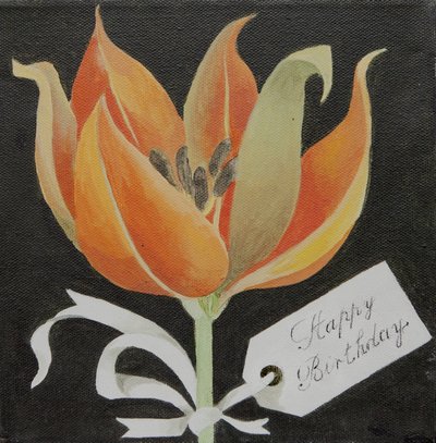 Tulipa, Feliz Aniversário (acrílico) de Jennifer Abbott