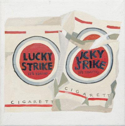 Maços de cigarros Lucky Strike brancos (acrílico) de Jennifer Abbott
