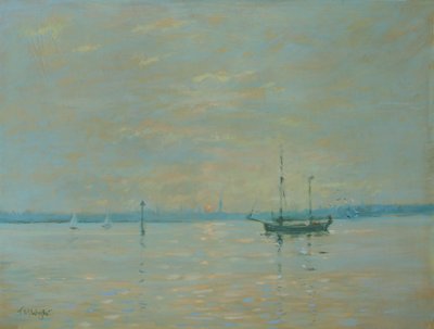 Southampton Water Sunset (óleo sobre tela) de Jennifer Wright