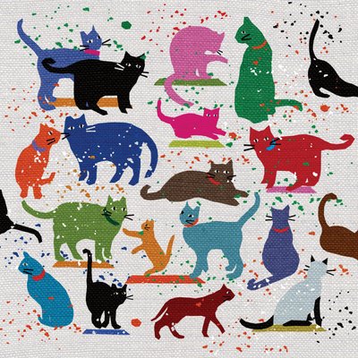 Cat Love, 2022 (meios mistos) de Jenny Frean