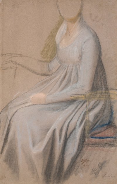 Estudo de figurino para o retrato da Condessa Agnete Marie Rosencrone de Jens Juel