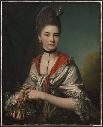Retrato de Anna Elisabeth Battier, née Storp de Jens Juel