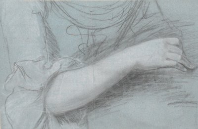 Estudo para o braço direito de uma senhora de Jens Juel