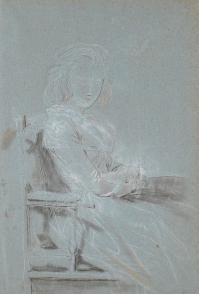 Estudo para o retrato de Ulrike Elenora Wedel Jarlsberg, née Brockdorff de Jens Juel