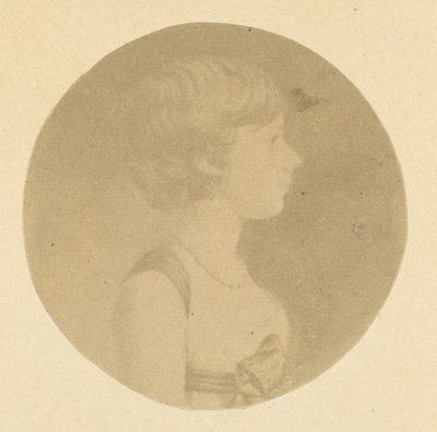 Retrato mezzotinto de uma garota de perfil, da coleção de retratos de St. Memin, 1862. de Jeremiah Gurney