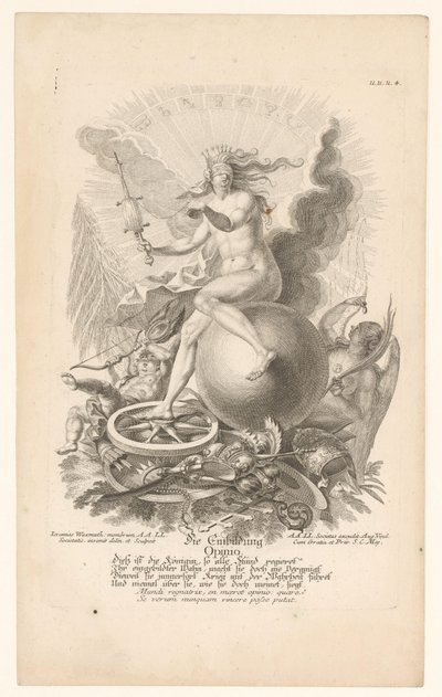 Alegoria da Falsa Crença (Opinio) Die Einbildung / Opinion (título no objeto) Alegorias (título da série) de Jeremias Wachsmuth
