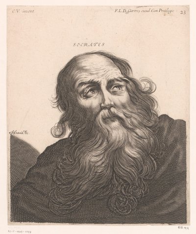 Retrato de Sócrates
Sócrates (título sobre o objecto)
Bustos de filósofos e reis (título da série) de Jerôme David