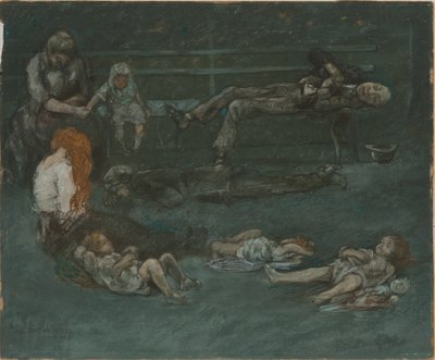 Banco de jardim à noite de Jerome Myers