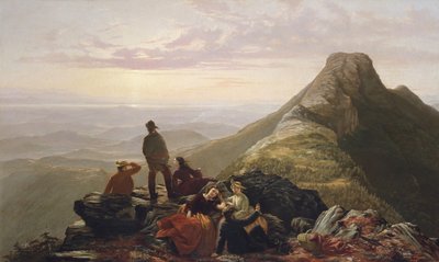 O partido tardio em Mansfield Mountain, 1858. de Jerome Thompson