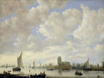 Vista do Merwede em Dordrecht, c.1660 de Jeronimus van Diest